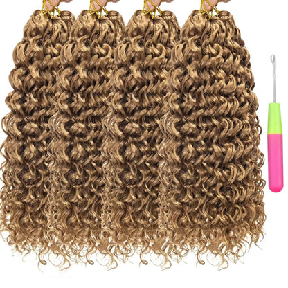 #27 Water Wave Crochet 100% Human Hair - Honey Blonde Wave Boho Braiding Hair For Miracle Knots (50g/Pack) (Copy) (Copy)