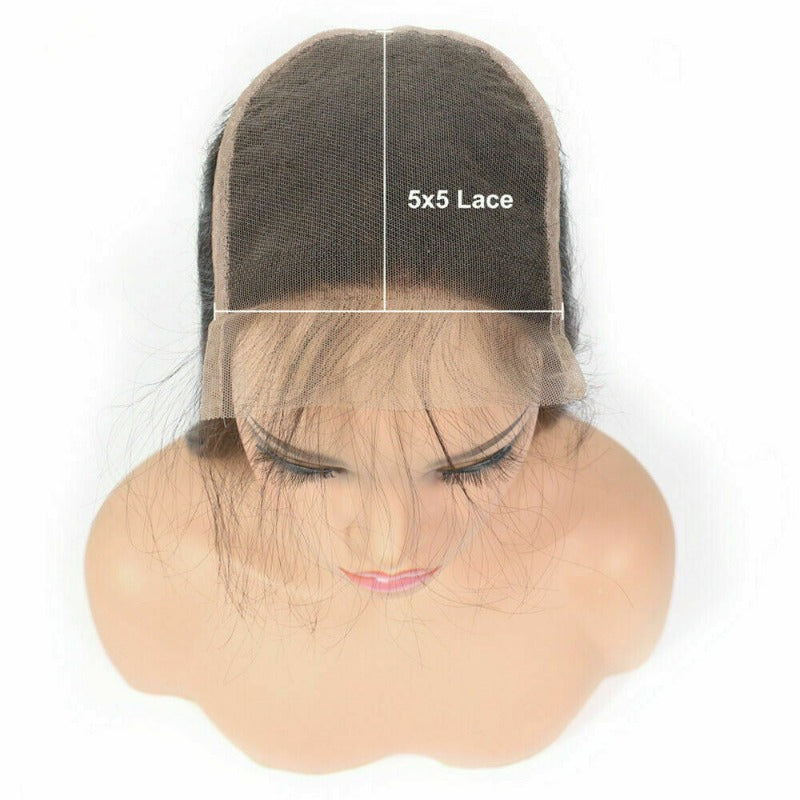 5x5 Transparent Lace Body Wave Lace Closure Natural Black 100% Virgin Human Hair | Free Part