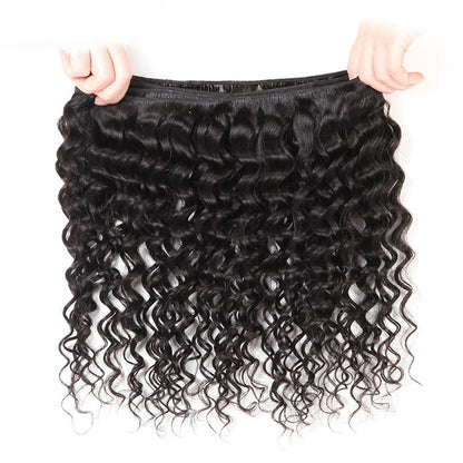 100% Affordable Human Hair Water Wave Bundles | Natural Black 1B | 10"-28" | Defined Flowing Waves