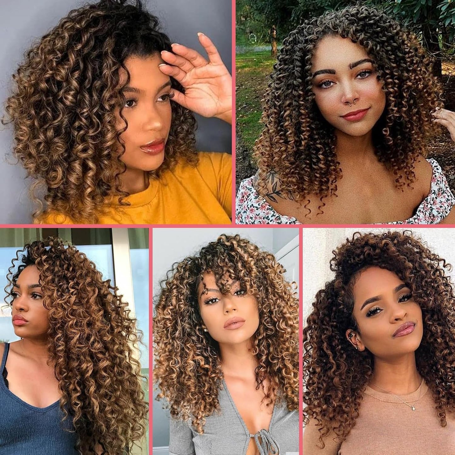 Burmese Curly Crochet 100% Human Hair - Boho Braiding Hair For Miracle Knots (50g/Pack)