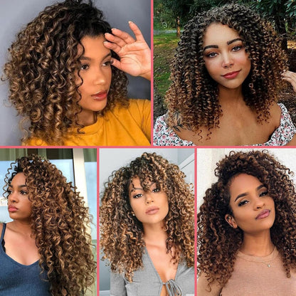 Burmese Curly Crochet 100% Human Hair - Boho Braiding Hair For Miracle Knots (50g/Pack)