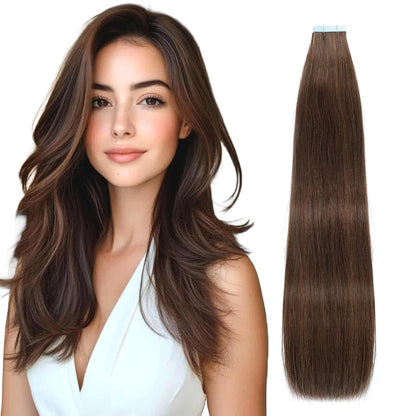 Master Blend Tape In Extensions Human Hair Blended Straight 20 Pcs/Pack, 50 Grams – Ustar Basics, 400°F Safe, Better Hair Less Money