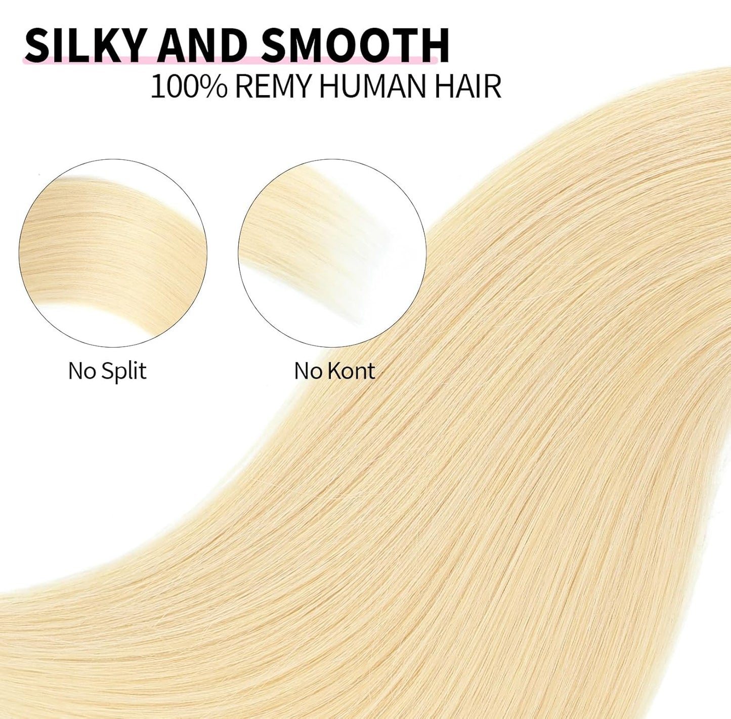 High Quality Clip In Blonde (#613) Straight Hair Extensions 100% Human Hair – Sun-Kissed Blonde, Seamless Blend, Easy Install
