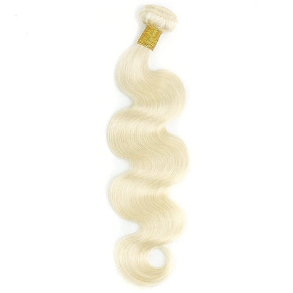 Platinum Blonde Body Wave 100% Quality Human Hair | Unprocessed Mink Virgin Remy Bundles Single Donor Cuticle Intact #60