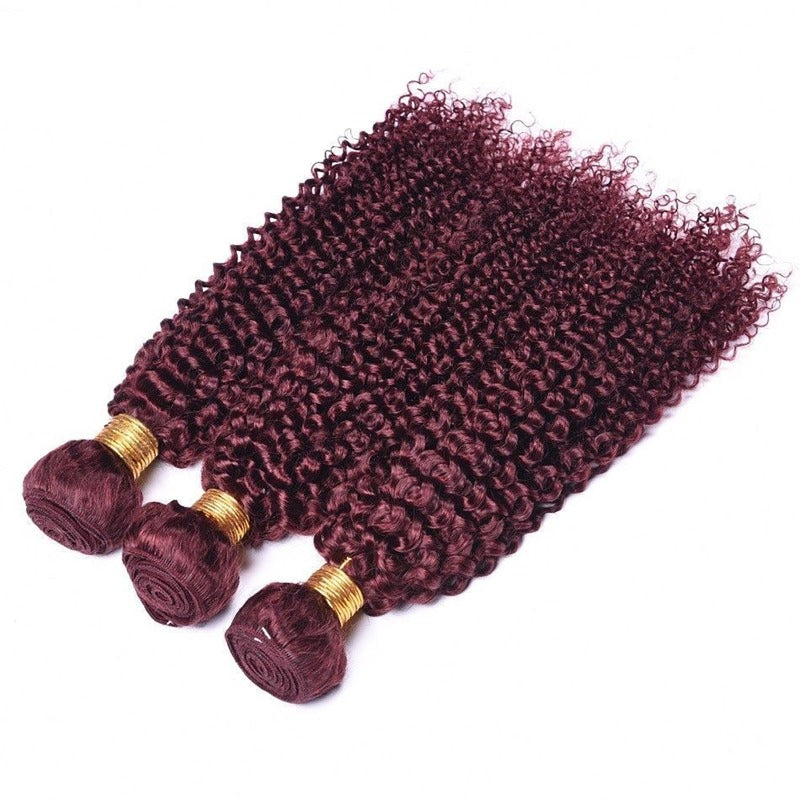#99J Burgundy Jerry Curly hair