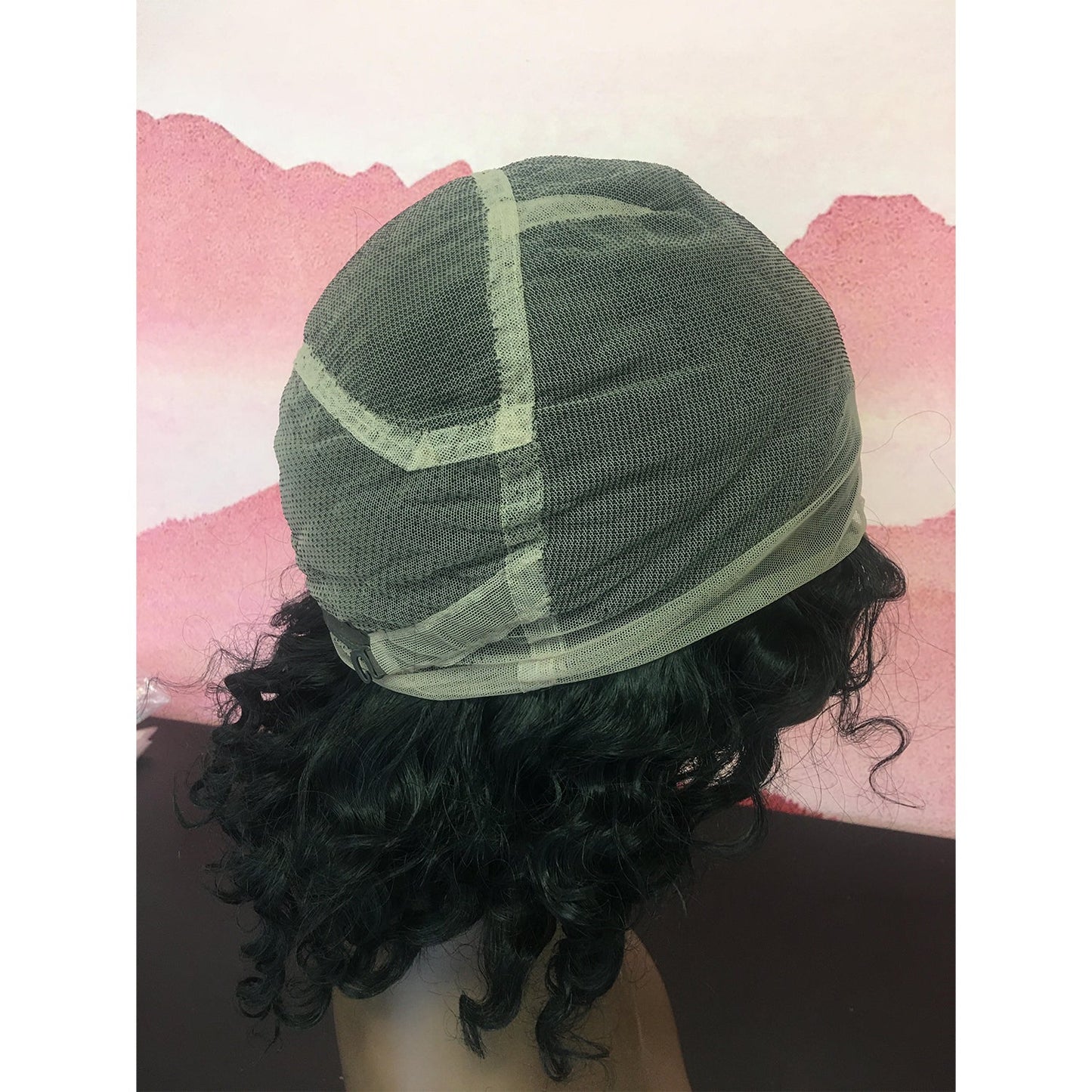 Full Lace Wig For Braids High Heat Resistant Synthetic Hair Curly 10 inch