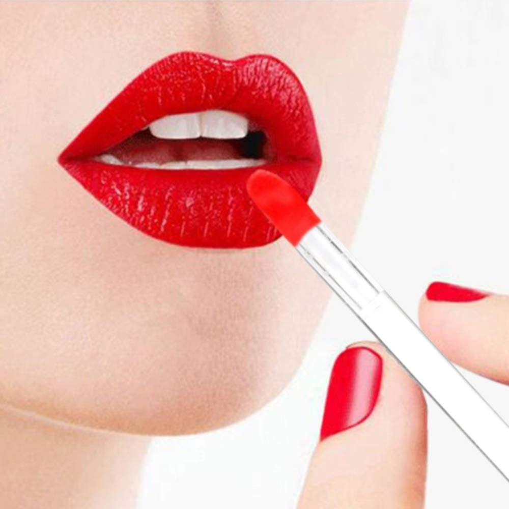 200 Pieces Disposable Lip Brushes Premium Lipstick Gloss Wands Applicator Makeup Tool Kits, White Handle