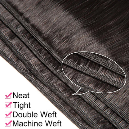 Holiday Deals : Straight 3 Bundles Set Affordable 100% Human Hair 10"12"14" and 12"14"16"