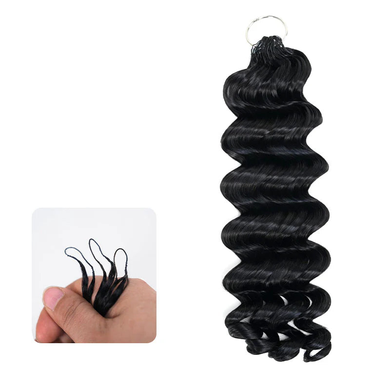 Loose Deep Wave Crochet  100% Human Hair -  Boho Braiding Hair For Miracle Knots (50g/Pack)