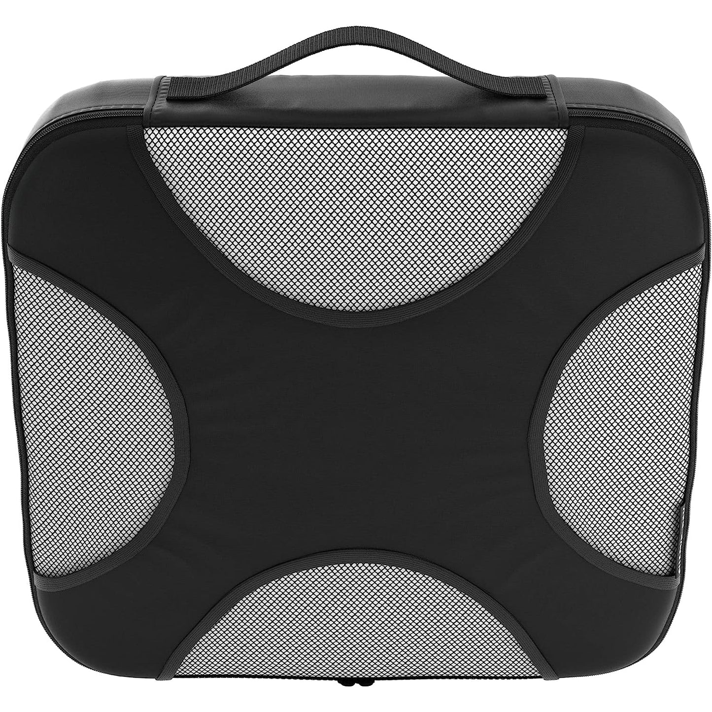 Travel Black Mesh 5 Set Packing Cube Organizers With Laundry Bag (New Style)