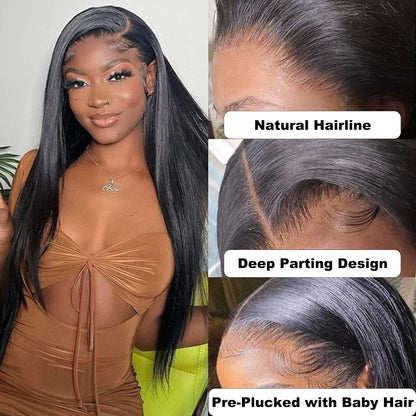4x4 HD Lace Closure Straight – 100% Unprocessed Brazilian Virgin Human Hair | Pre-Plucked, Skin-Melt HD Lace