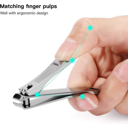 USTAR Nail Clipper Set Sharp Nail Clippers Fingernail Clippers Toenail Clippers Nail Care Cutter Stainless Steel Sturdy Nail Trimmer for Men and Women