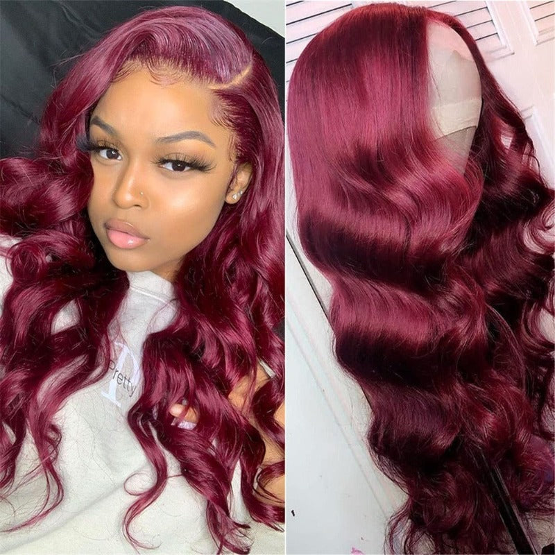 Burgundy Body Wave wig