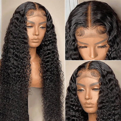 5x5 Glueless Lace Closure Wig Jerry Curl Human Hair, Skin-melt Lace, Invisible Lace