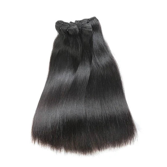 ZAVARIA HAIR Cabello humano indio virgen, lacio, de doble estirado, puntas completas, color negro
