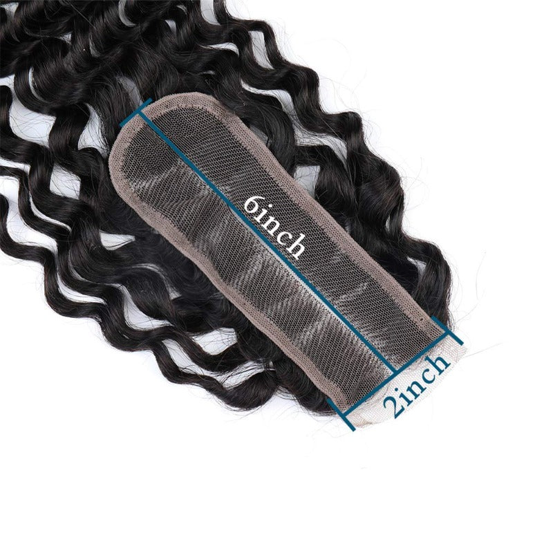 Deep Wave  Lace Closure Brazilian Virgin Human Hair 