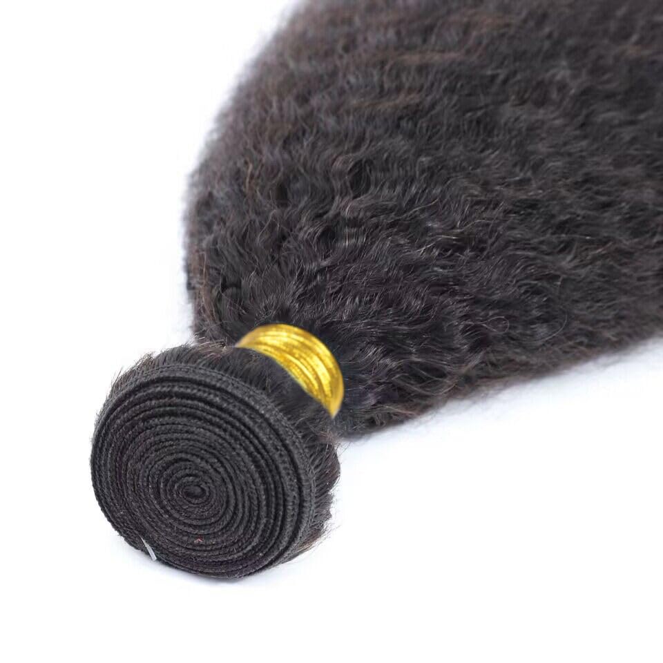 Kinky Straight 100%  Human Hair Bundles – Natural Black 10A Brazilian Virgin Hair 8"-30"