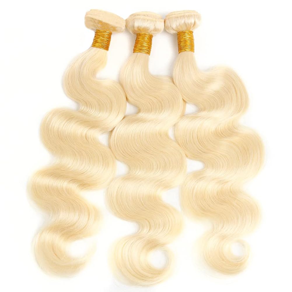 Affordable 613 Golden Blonde Hair Body Wave 100% Human Hair| Unprocessed Cuticle Aligned Bundles Natural Movement