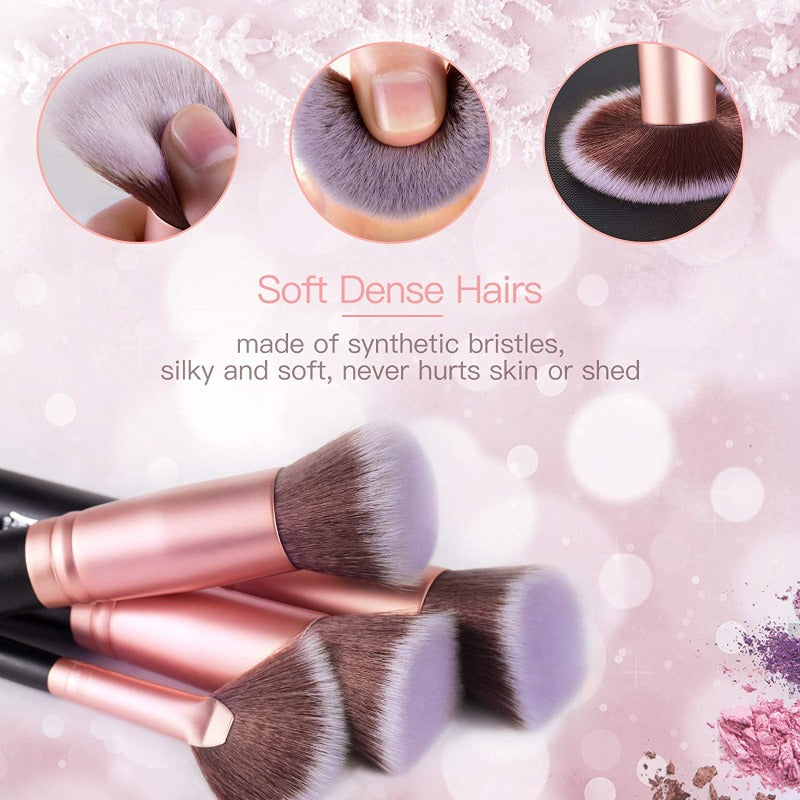 Makeup Brushes Set with 4PCs Makeup Sponge