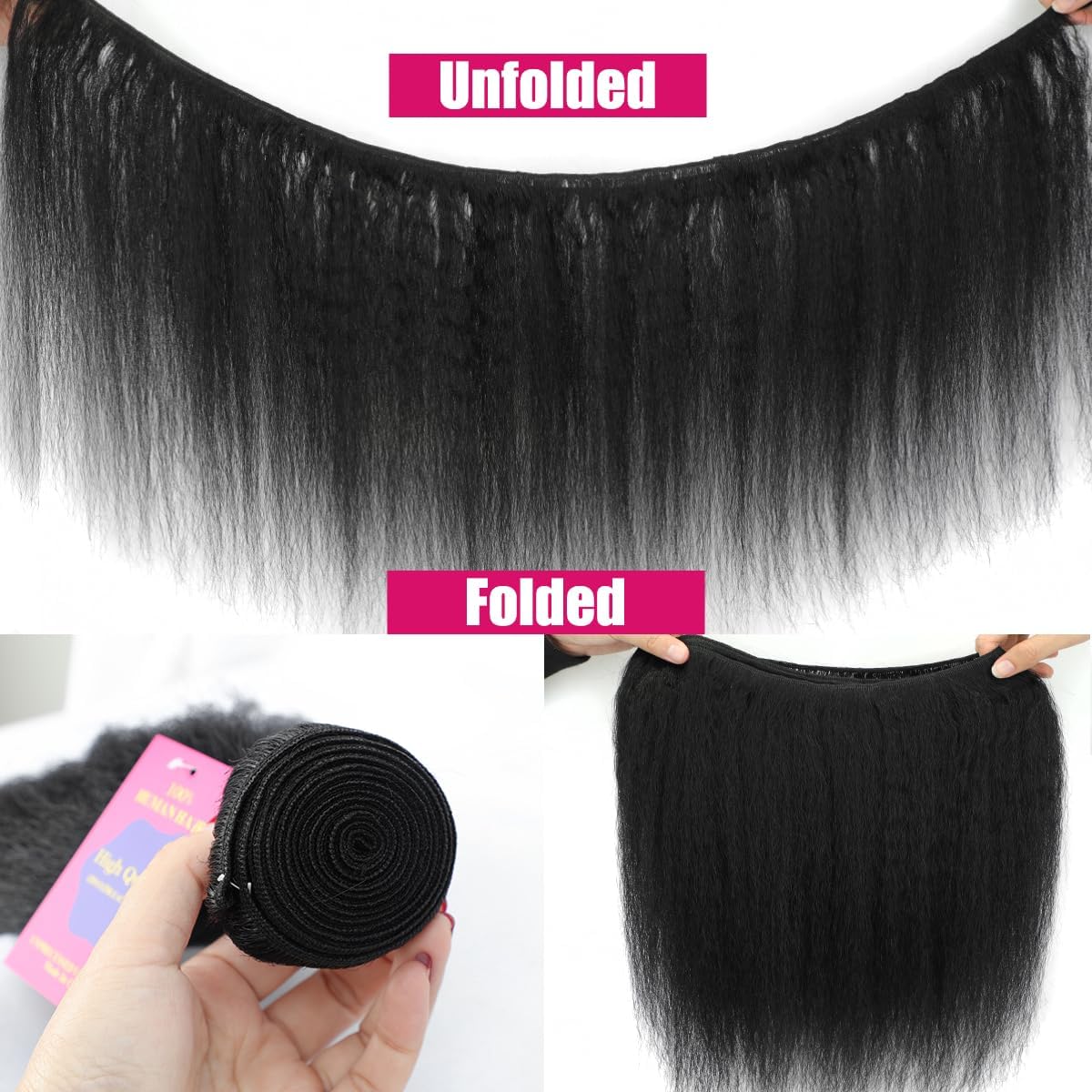 100% Human Hair Boho Braiding Hair - Kinky Straight Natural Black 100g/Bundle (Pre-Order)