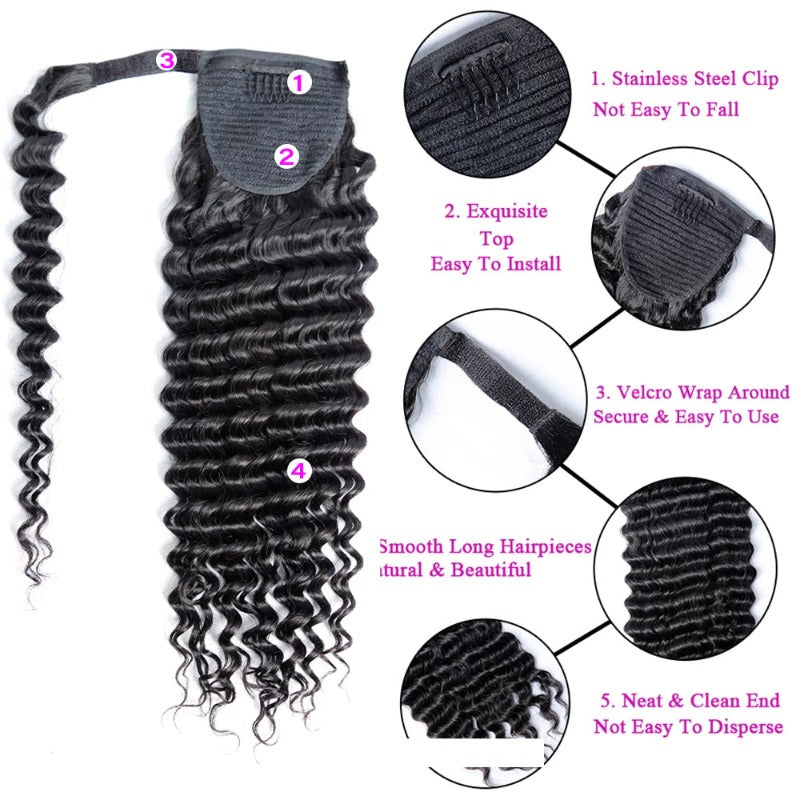 Clip In Ponytail Human Hair 