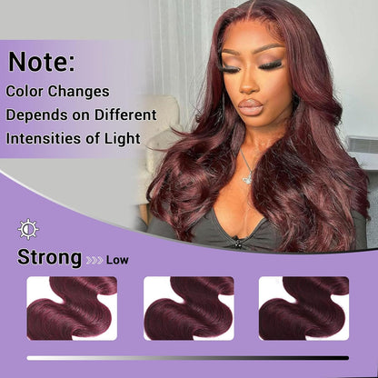 Ustar Master Blend Body Wave Bundles | Burgundy Red | 16"-30" | Human Hair + Premium Fibers