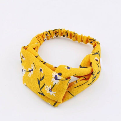 Boho Elastic Wrap Floral Twist Knot Headband Turban Multicolor Sports Hairband