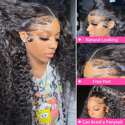 4x4 HD Lace Closure Deep Wave – 100% Unprocessed Brazilian Virgin Human Hair | Pre-Plucked, Skin-Melt HD Lace