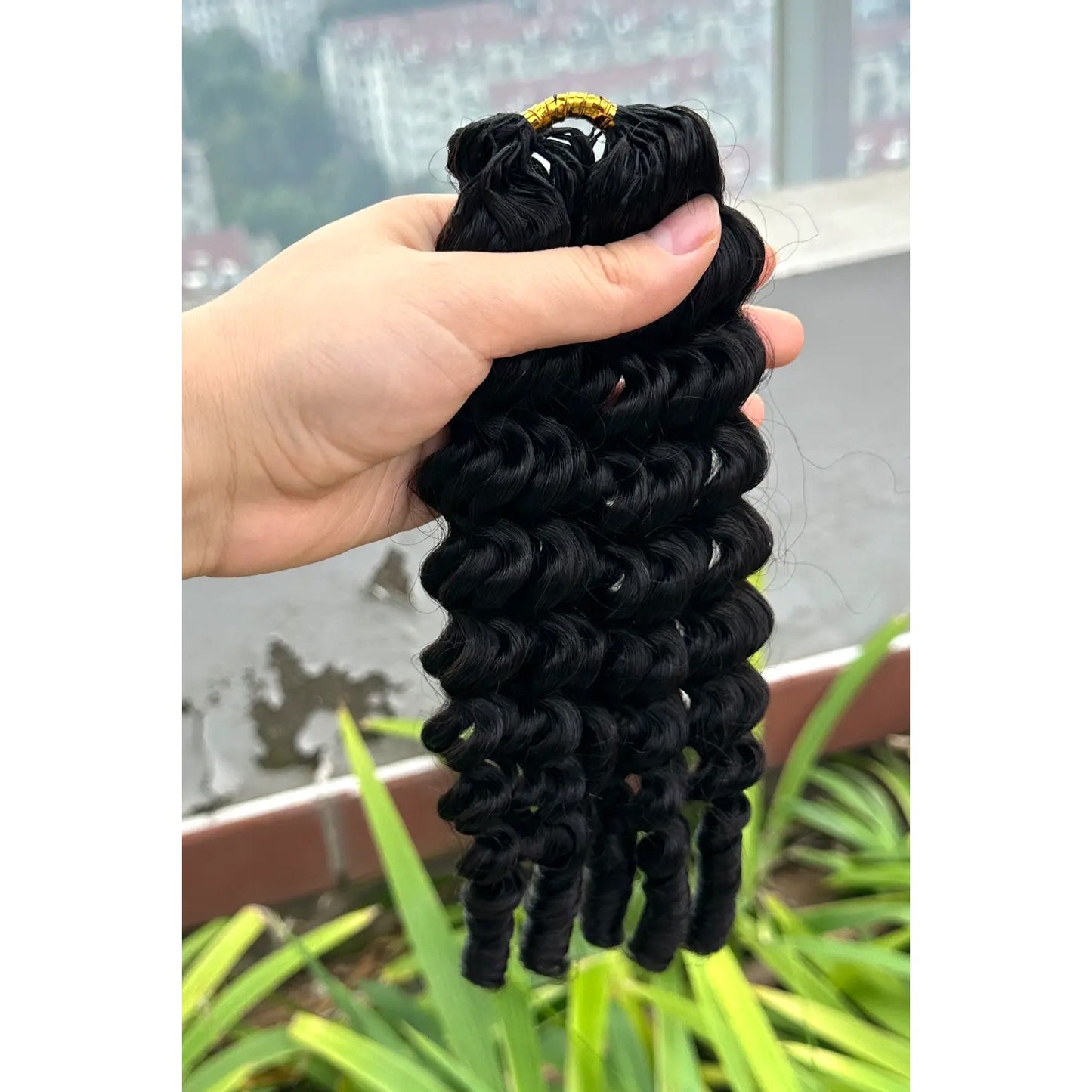 Burmese Curly with Spiral Ends Crochet 100% Human Hair - Boho Braiding Hair For Miracle Knots (50g/Pack)