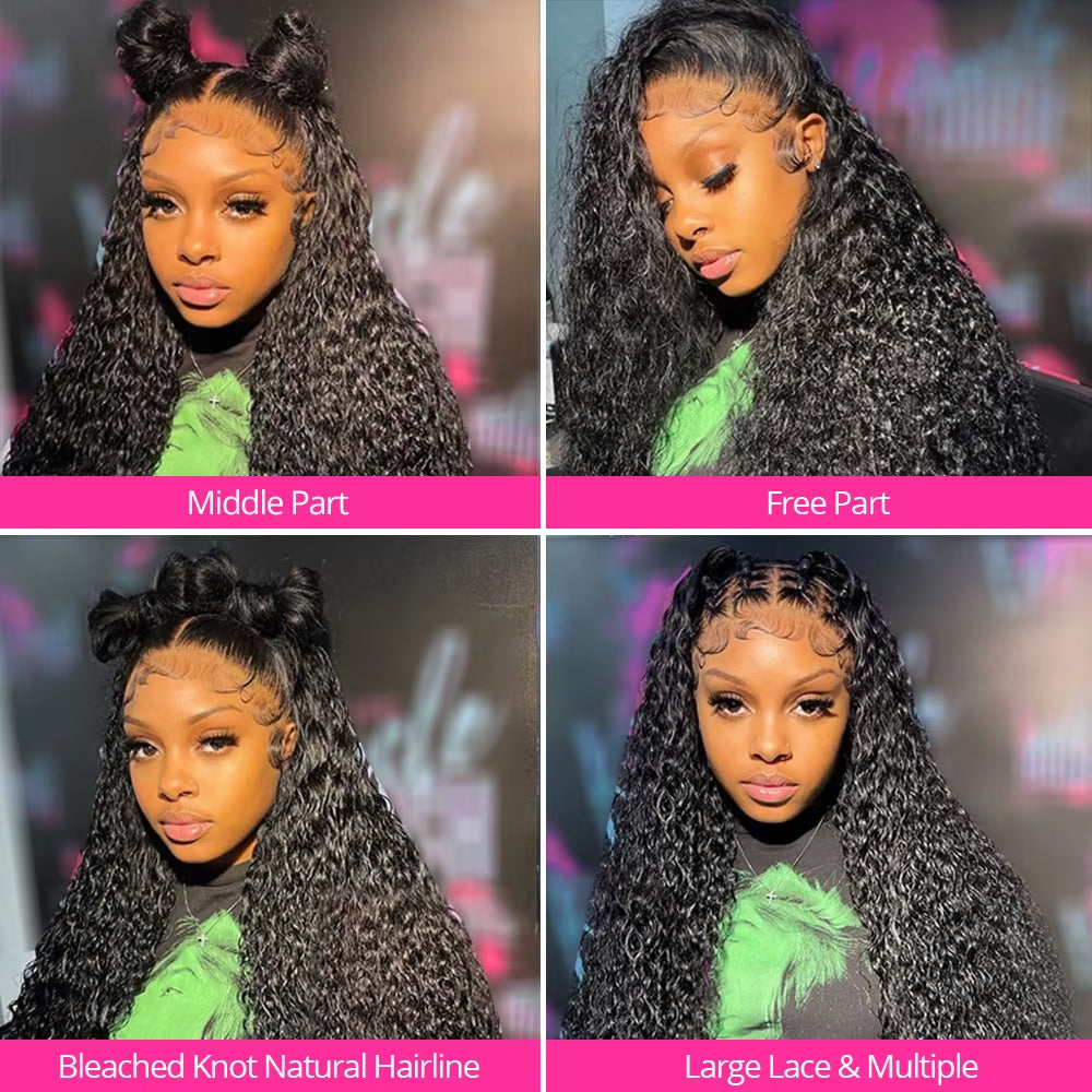 13x6HD Lace Frontal Wig Pineapple Wave 100% Human Hair Density 250% Free Part Swiss Lace, Skin-melt Lace, Invisible Lace