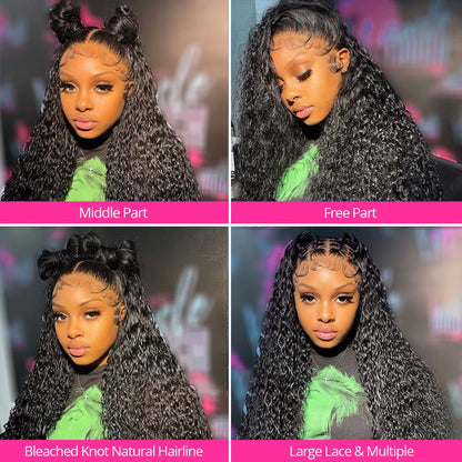 13x6HD Lace Frontal Wig Pineapple Wave 100% Human Hair Density 250% Free Part Swiss Lace, Skin-melt Lace, Invisible Lace