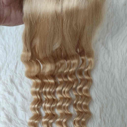 5X5 HD Lace Closure 613 Blonde Human Hair Deep Wave Swiss Lace, Skin-melt Lace, Invisible Lace – Virgin Remy Hair