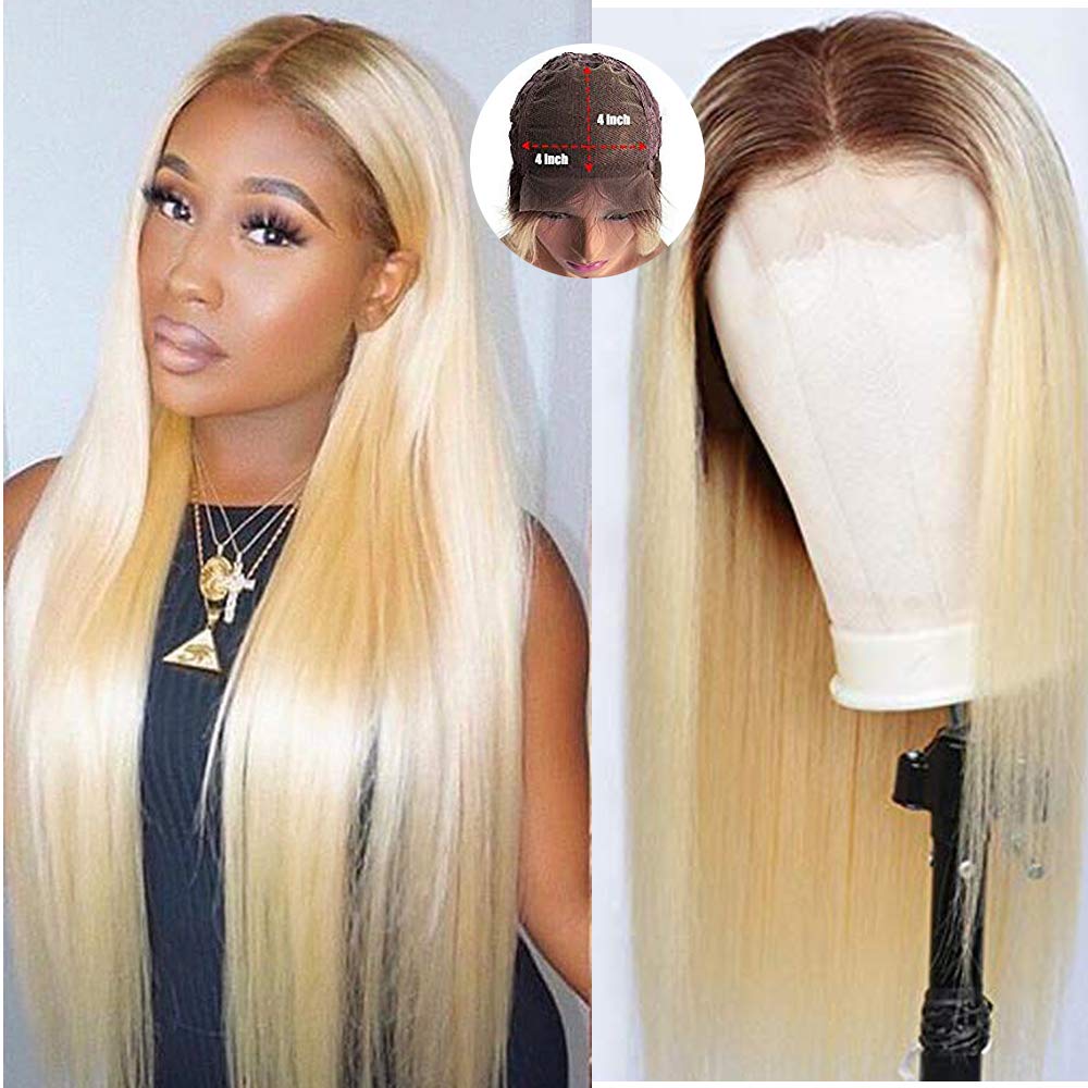 Beyonce Wig for Paris 2024 Olympics  5×5 HD Lace Closure Wig  Blonde with Brown Roots Swiss Lace, Skin-melt Lace, Invisible Lace