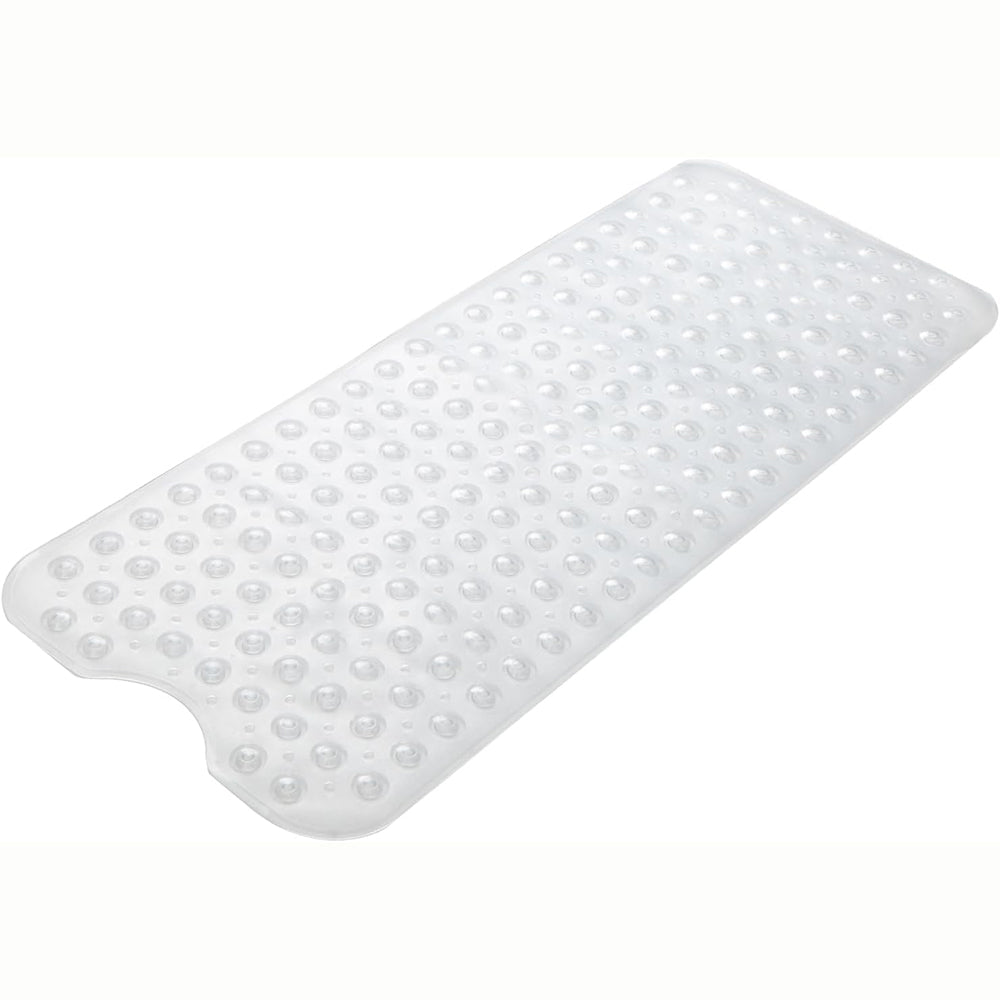 40 x 16 Inches Non-Slip Shower Bath Tub Mat With Suction Cups And Drain Holes, Beige