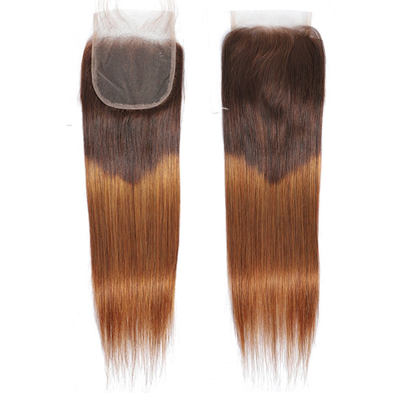 4X4 Lace Closure Straight Ombre 100% Human Hair Closure – 4/30 Color, Transparent Lace, Free Part