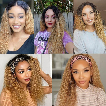 Ombre Black & Ash Blonde (1B/27) Jerry Curl 100% Virgin Human Hair Bundles | Defined Curls & Two-Tone