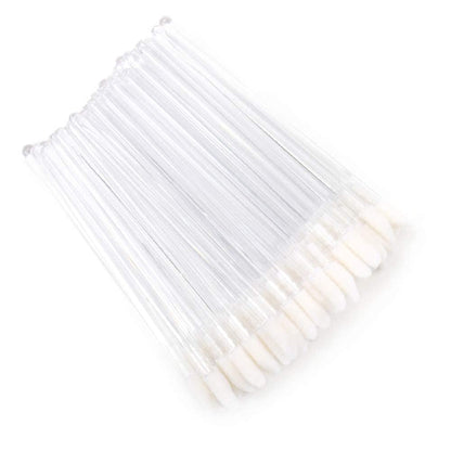 200 Pieces Disposable Lip Brushes Premium Lipstick Gloss Wands Applicator Makeup Tool Kits, White Handle