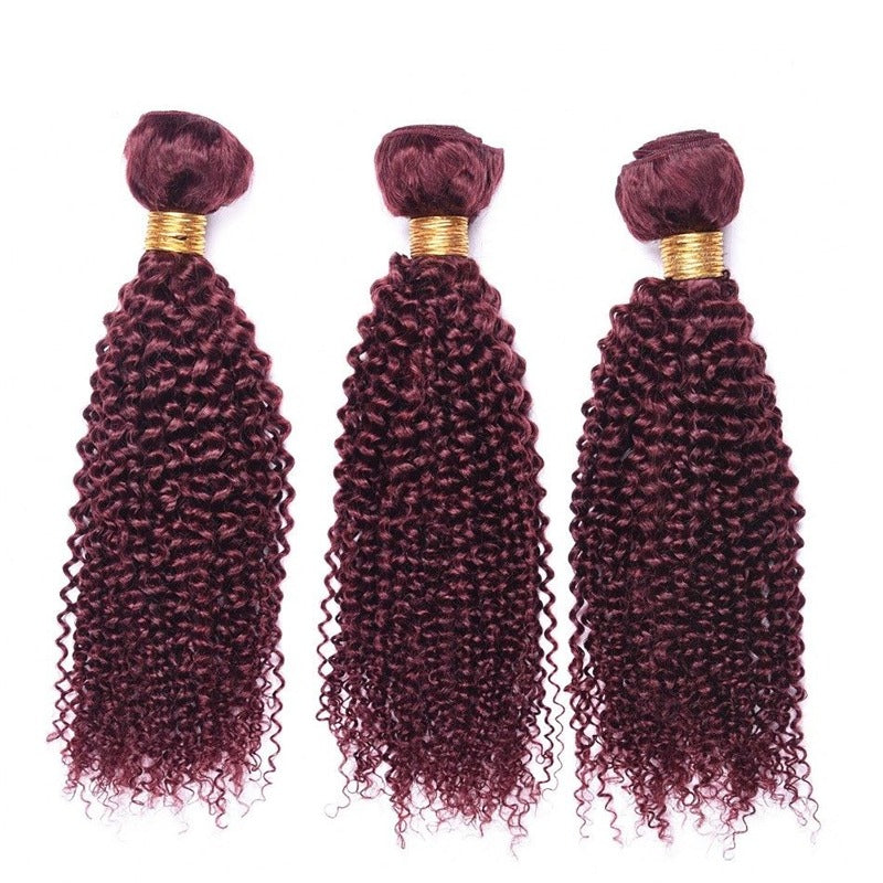 #99J Burgundy Jerry Curly hair