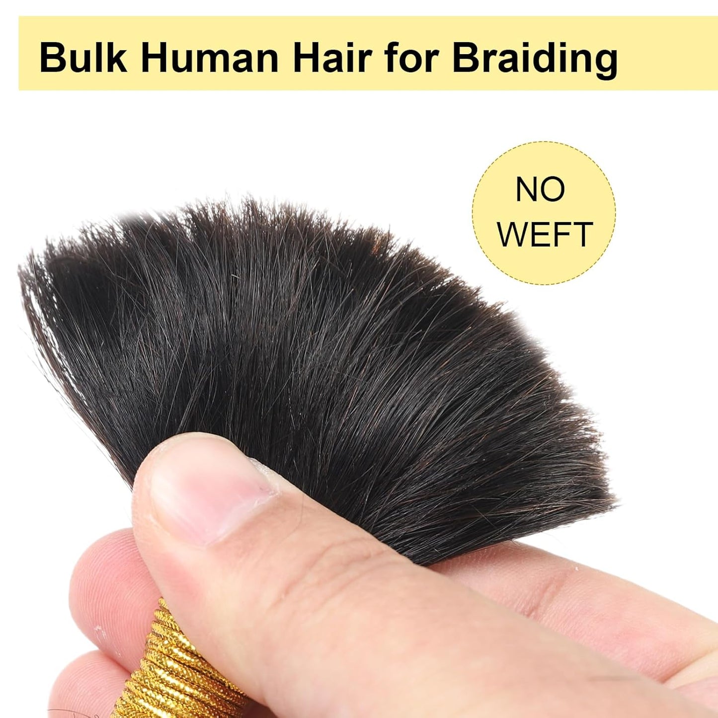 100% Human Hair Boho Braiding Hair - Jerry Curl Natural Black 100g/Bundle