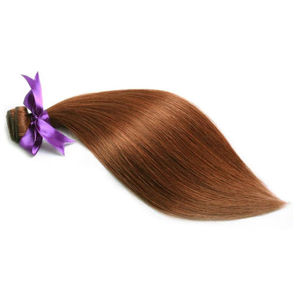 100% Auburn (#33) Straight Human Hair Bundles | Vibrant Color & Silky Smooth | Single Donor Cuticle Intact 100g
