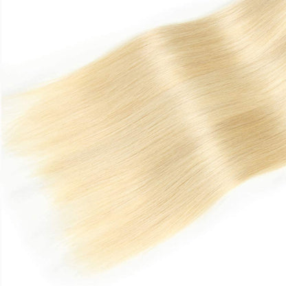Straight Golden Blonde 613 Human Hair | 100% Unprocessed Mink Virgin Remy Bundles Single Donor Cuticle Intact