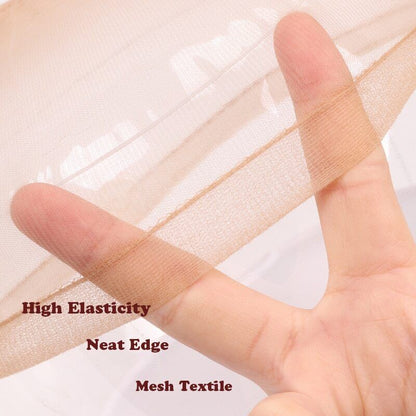 HD Nylon Mesh Net Hair Wigs Stocking Cap Fishnet Elastic Liner 2pcs per pack