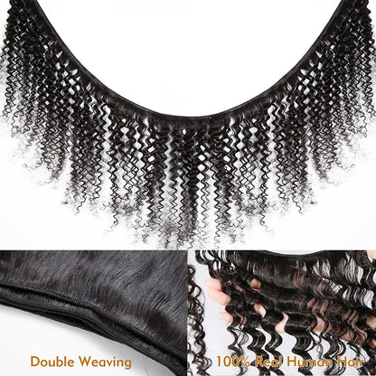 100% Affordable Human Hair Water Wave Bundles | Natural Black 1B | 10"-28" | Defined Flowing Waves