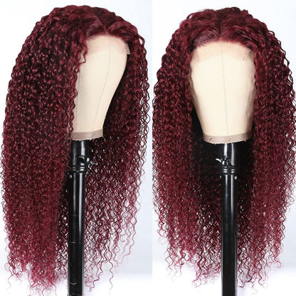 Burgundy Jerry Curly wig