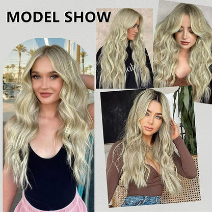Clip in Long Wavy Synthetic Hair Extension 20 Inch 4PCS 180g Thick Hairpieces Fiber Double Weft Hair for Women – 23 Colors