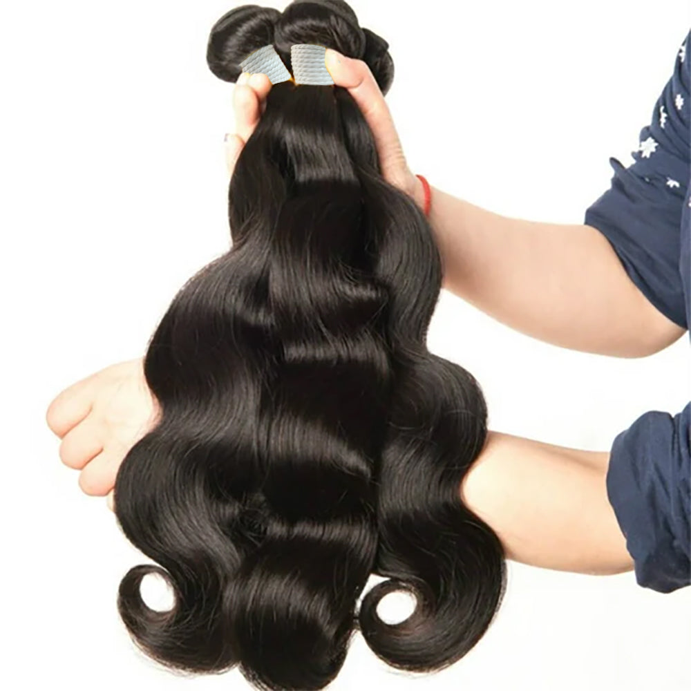 Seasonal Sale Body Wave 3 Bundles Set Deal 100% Human Hair | Affordable Natural Black 12"-18"