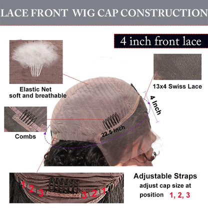 Red wig Body Wave wig