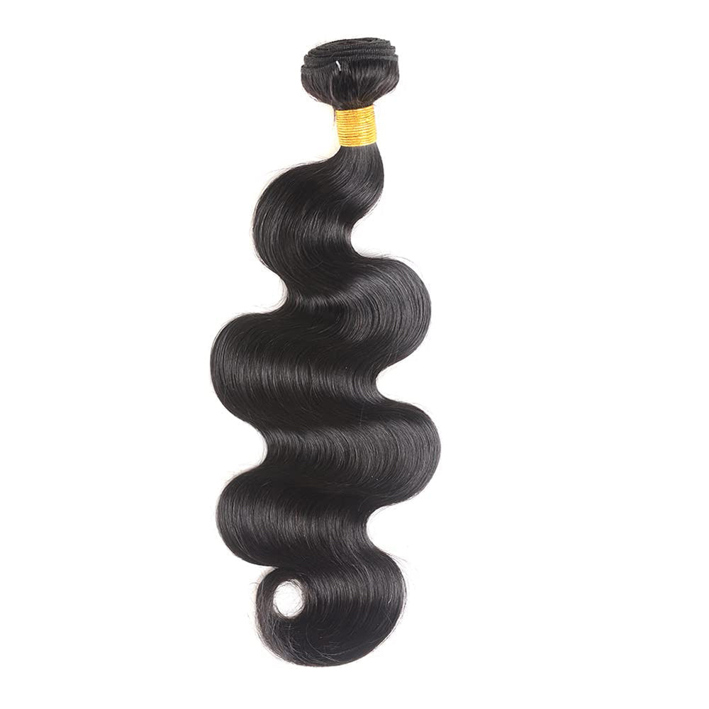 100% Affordable Human Hair Bundles - #1 Jet Black Body Wave Remy Hair Extensions (10"-30")