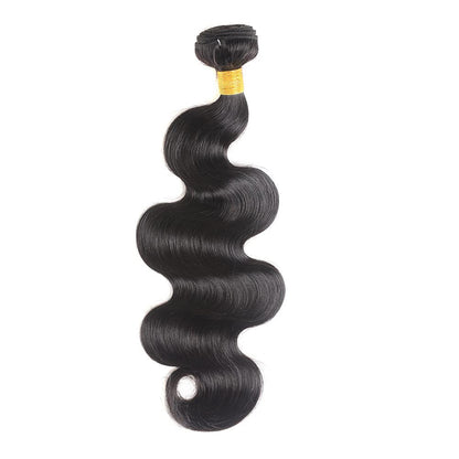 100% Affordable Human Hair Bundles - #1 Jet Black Body Wave Remy Hair Extensions (10"-30")