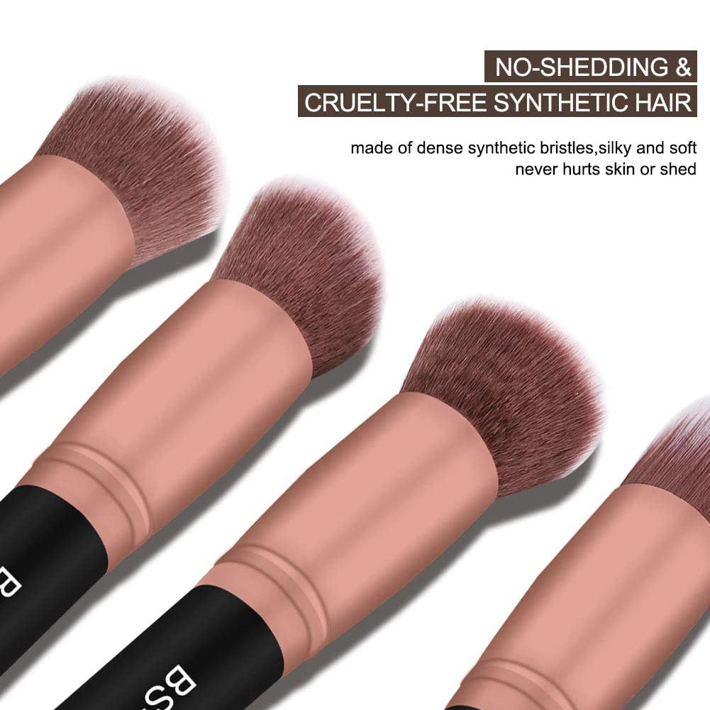 BS-MALL 16pcs Makeup Brushes  Premium Synthetic Professional Makeup Eye Brushes Kit(Rose Gold)